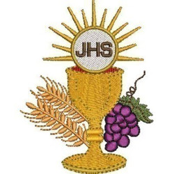 Embroidery Design Goblet With Consecrated Host 11