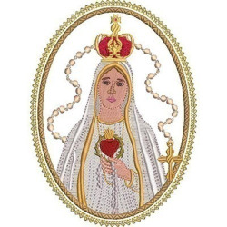 Embroidery Design Our Lady Of Fatima Medal 2