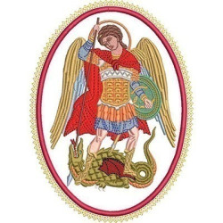 Embroidery Design Medal Saint Michael Archangel