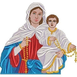 Diseño Para Bordado Nuestra Señora Del Rosario 6