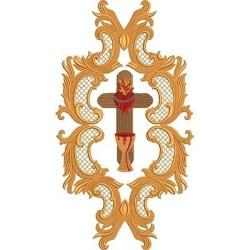 Embroidery Design Baroque With The Sacred Heart Of Jesus