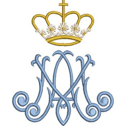Embroidery Design Marian With Crown 6