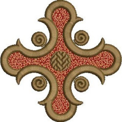 Embroidery Design Decorated Cross 217