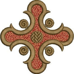 Diseño Para Bordado Cruz Decorada 217