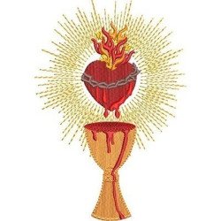 Embroidery Design Chalice Sacred Heart Of Jesus