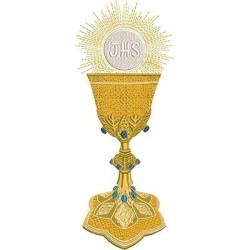 Embroidery Design Goblet With Consecrated Host 12