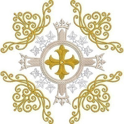 Embroidery Design Decorated Cross 188