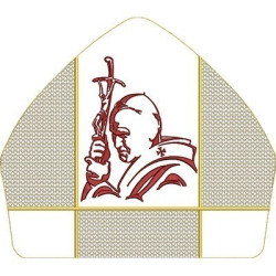 Embroidery Design Set For Miter Pope John Paul Ii