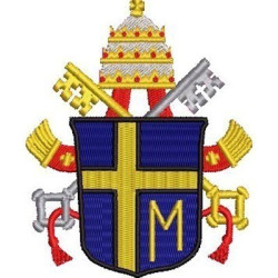 Embroidery Design Small Shield Of The Pope John Paul Ii