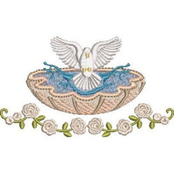 Embroidery Design Shell Baptism With Divine 2