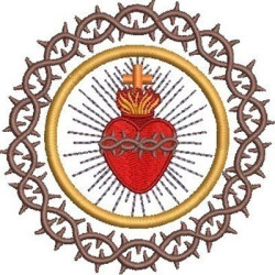 Matriz De Bordado Sagrado Coração De Jesus Com Coroa
