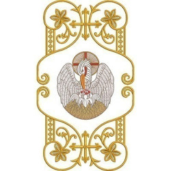 Embroidery Design Frame Decorated With Pelican 3