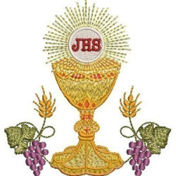 Embroidery Design Goblet With Consecrated Host 13