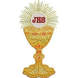 Embroidery Design Goblet With Consecrated Host 14
