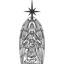 Embroidery Design Nativity 35 Cm