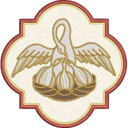 Embroidery Design Pelican In Frame 7