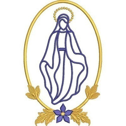 Embroidery Design Marian Medal 46