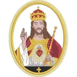 Matriz De Bordado Medalha Cristo Rei