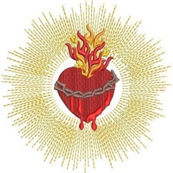 Embroidery Design Sacred Heart Of Jesus 15 Cm