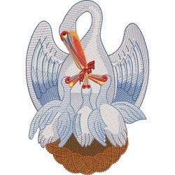 Embroidery Design Eucharistic Pelican 6