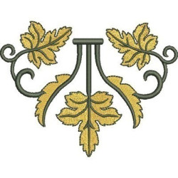 Embroidery Design Arabesco Decoration Grape Leaves 7