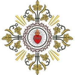Diseño Para Bordado Sagrado Corazon Decorado 30 Cm