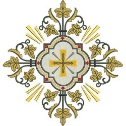 Diseño Para Bordado Cruz Decorada 227