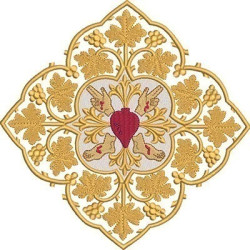 Embroidery Design Wounds And Sacred Heart Frame