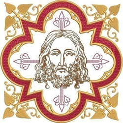 Embroidery Design Big Frame Contoured Jesus