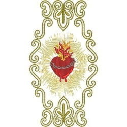Embroidery Design Sacred Heart Of Jesus In The Frame