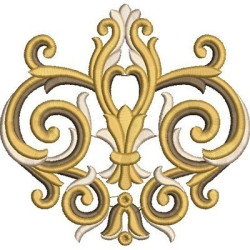 Embroidery Design Fleur De Lis Voluts