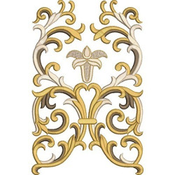 Embroidery Design Voluts With Fleur De Lis 2