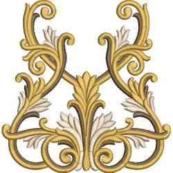 Embroidery Design Voluts With Fleur De Lis 3