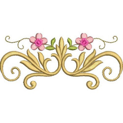 Diseño Para Bordado Arabesco Floral 7