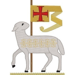 Embroidery Design Lamb With 27 Cm