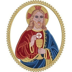JESUS CHRIST MEDAL WITH THE CONSECRATED HOST