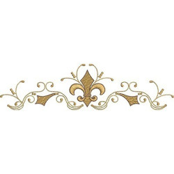 Embroidery Design Arabeques With Fleur De Lis