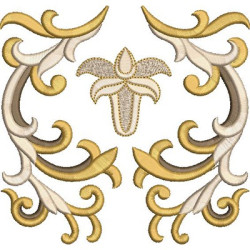 Embroidery Design Voluts Fleur De Lis 8