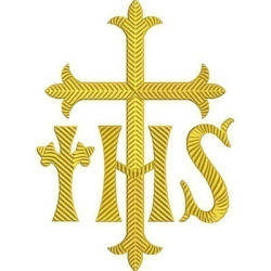 Embroidery Design Ihs With Big Cross