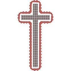 Embroidery Design Decorated Cross 192