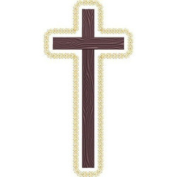 Diseño Para Bordado Cruz Adornada 195