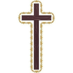 Diseño Para Bordado Cruz Adornada 196