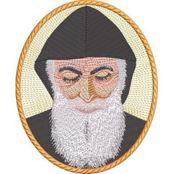 Embroidery Design San Charbel Makhlouf Medal 2