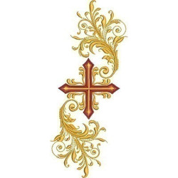Embroidery Design Decorated Cross 198