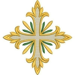 Diseño Para Bordado Cruz Decorada 202
