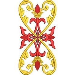 Matriz De Bordado Arabescos Dourados 14