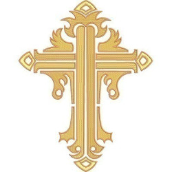 Diseño Para Bordado Cruz Decorada 208