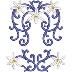 Embroidery Design Arabescs With Lilies 1