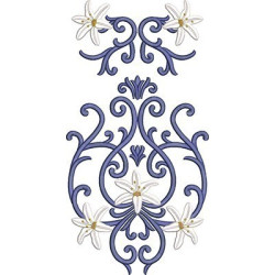 Embroidery Design Arabescs With Lilies 3