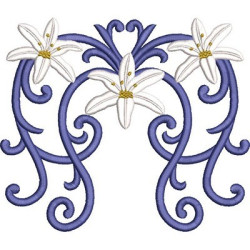 Embroidery Design Arabescs With Lilies 5